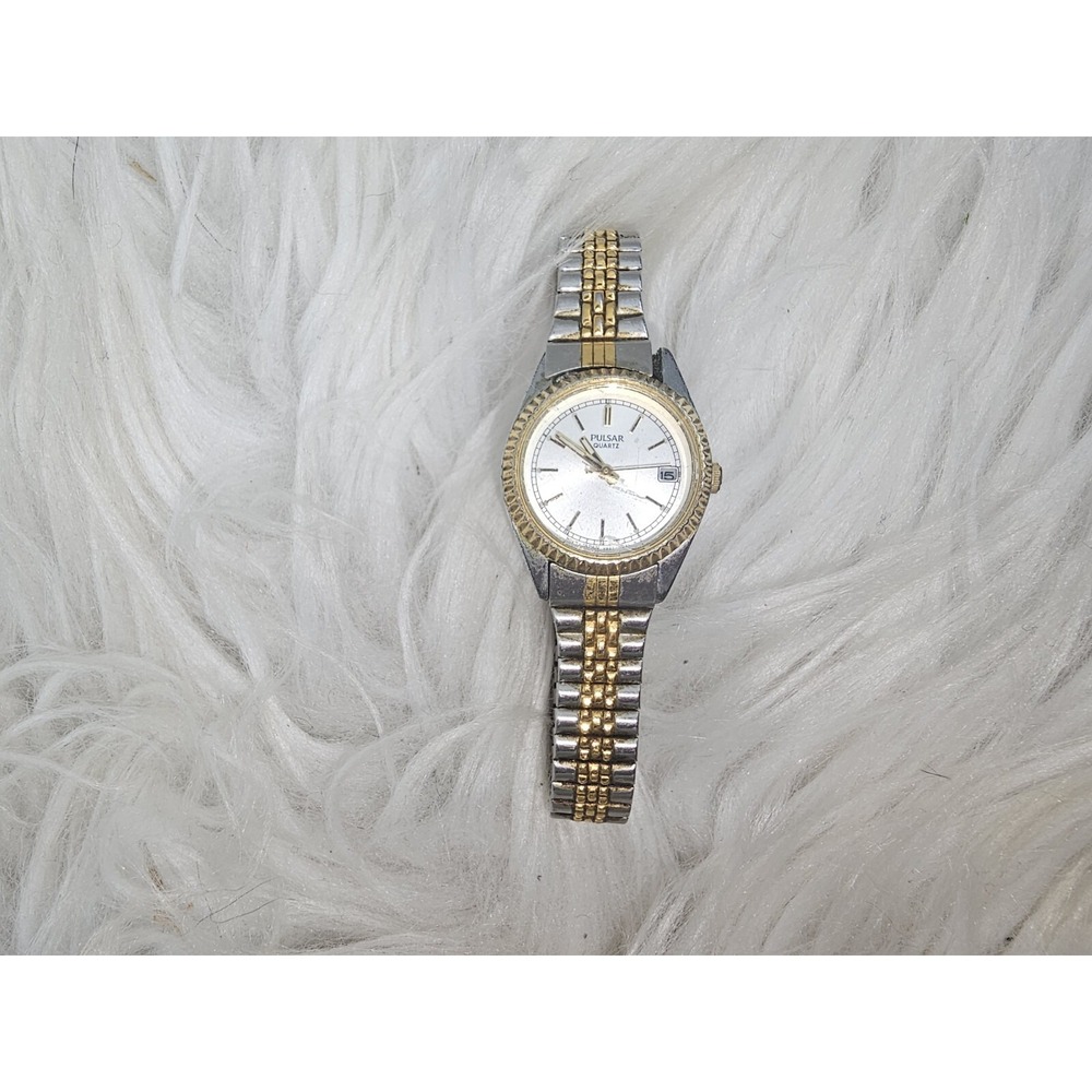2 Pulsar Watches -PXX006 Women's Dress Stainless Steel Two-Tone Calendar Quartz - Picture 2 of 13
